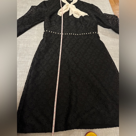 Sandro Lace Neck Tie Dress Size 38/small - Picture 7 of 14